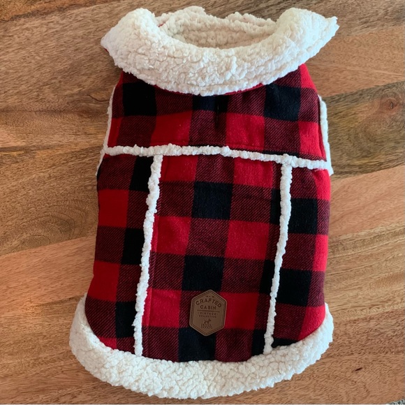 hotel doggy Other - | hotel doggy • dog crafted cabin gingham sherpa coat • medium |